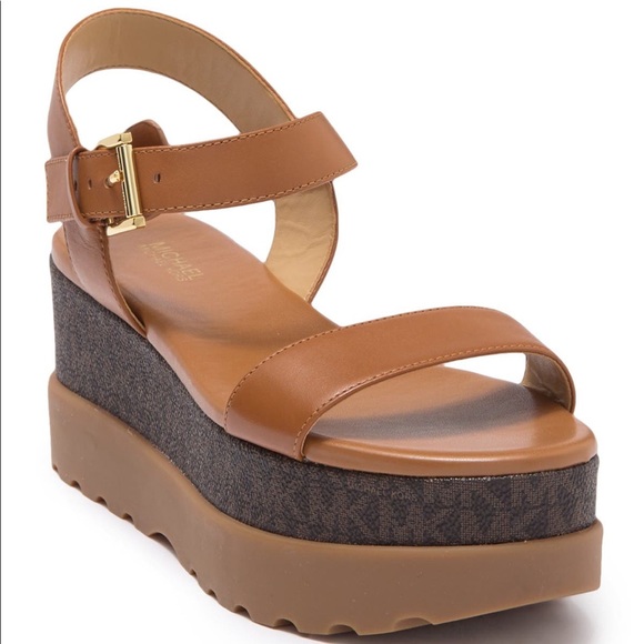 MICHAEL Michael Kors Shoes - Michael Kors Marlon leather Platform Sandal, 7 size